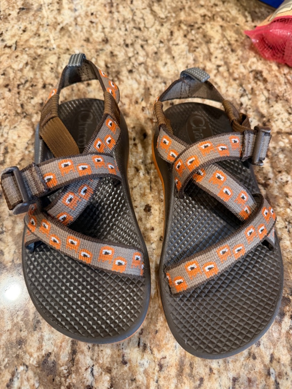 Kids Brown & Orange Chaco Sandals size 1